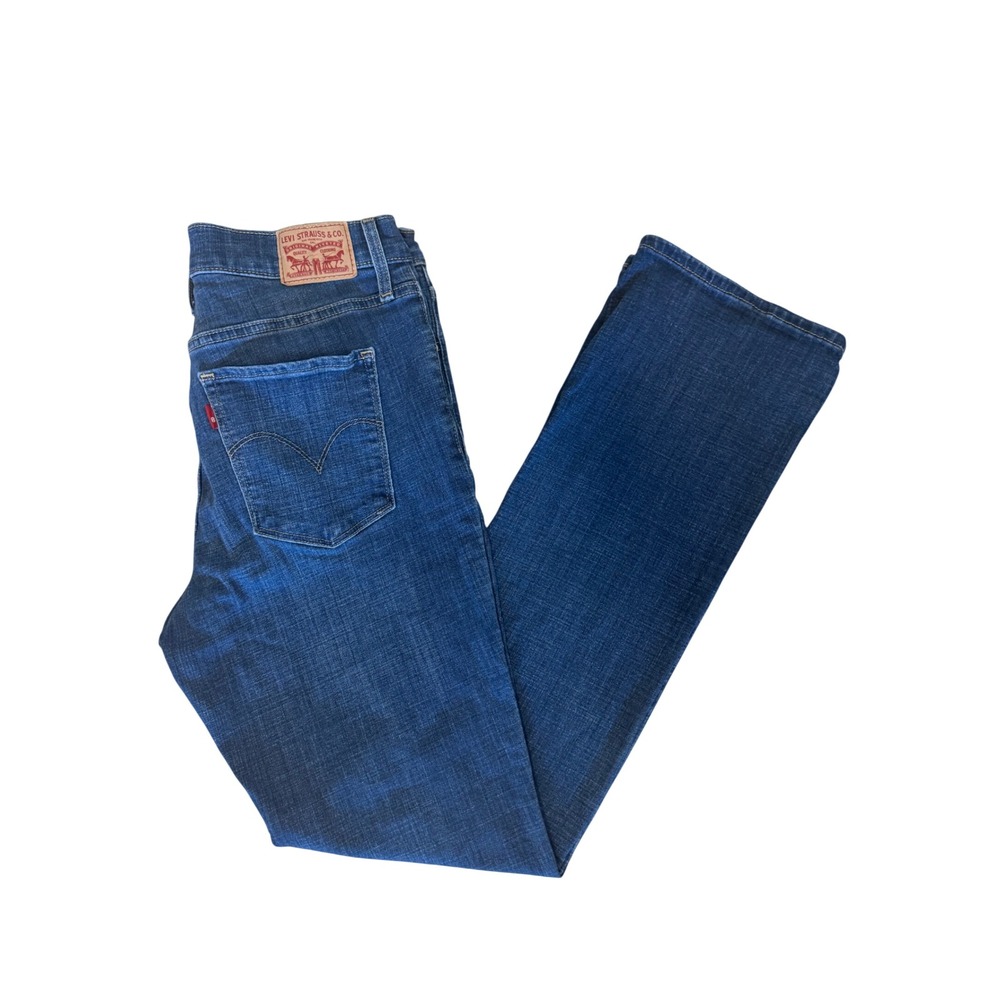 Levi's 315 Shaping Bootcut Jeans Women 32 Blue EUC Dark Wash Mid Rise